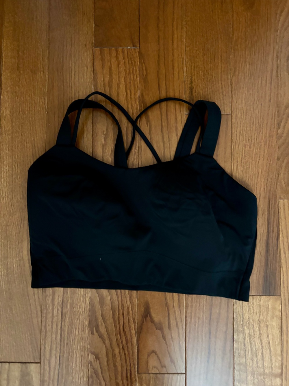 lululemon athletica Black Strappy Longline Sports Bra